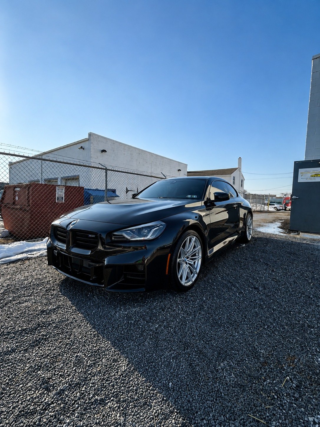Black BMW M2 coupe after a full exterior detail